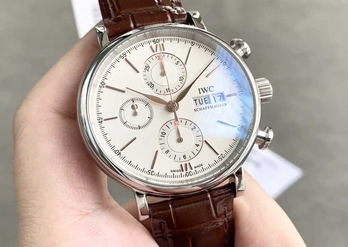 

Waterproof Designer 7750 movement Business New wrist watch I W 42mm*13.5mm mens Classic business montre iced out bezel gift TW Factory watches high quality tank 7A