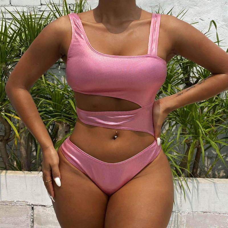 

Women' Swimwear Push Up Bikini 2023 Sexy Women Swimsuit Solid Female High Waist Thong Brazilian Swimsuits Bathing Suit, Red