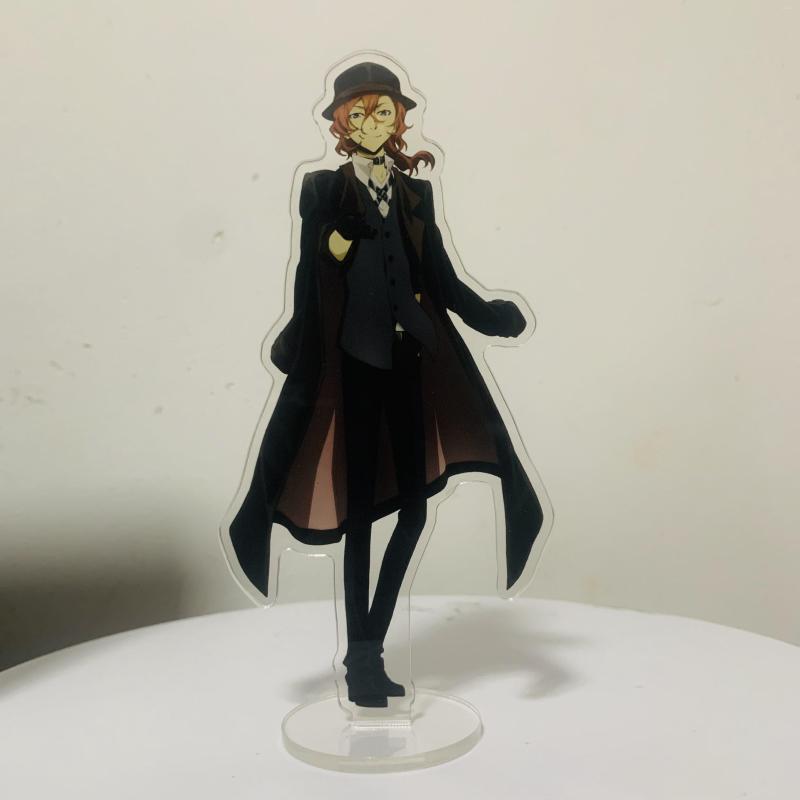 

Keychains 15CM Anime Bungo Stray Dogs Figures Dazai Osamu Nakahara Chuuya Ryunosuke Akutagawa Cosplay Acrylic Stand Model Fans Gifts