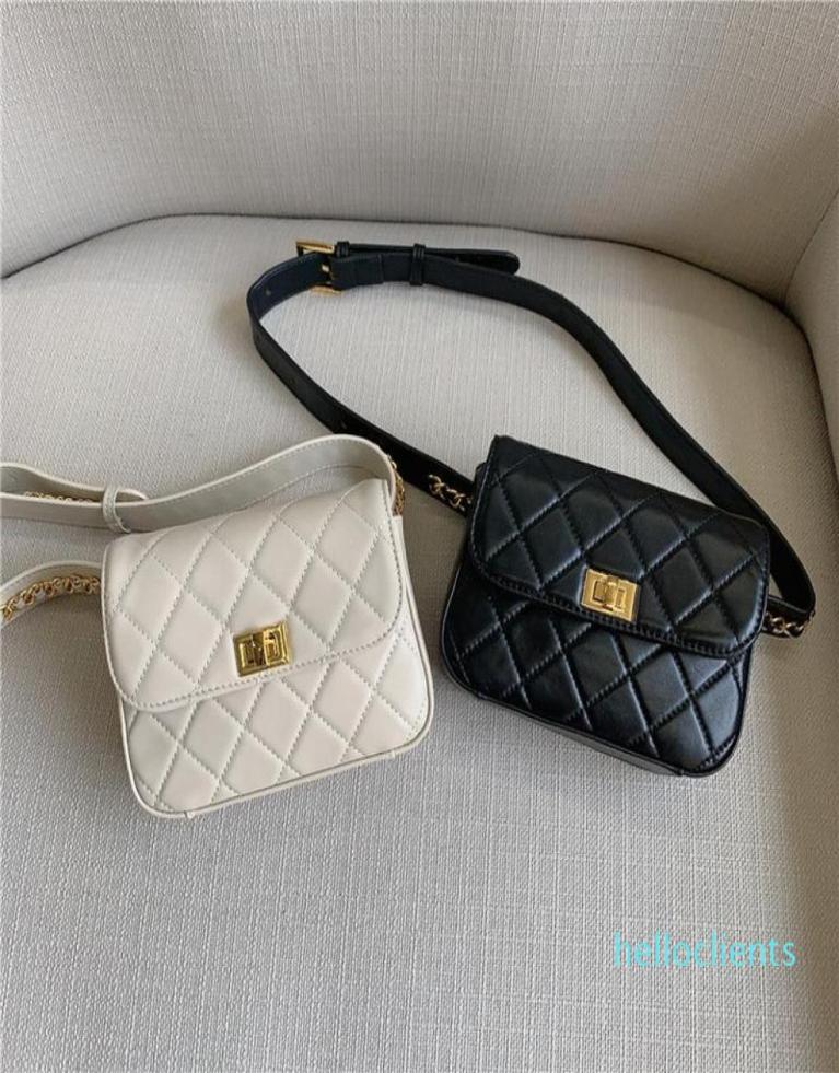 

Classic 2021 New Leather Women039s Chain Belt Bag Mini Small Fashion Chest Bag Shoulder Diagonal Waist Bum Bags9995741, Black