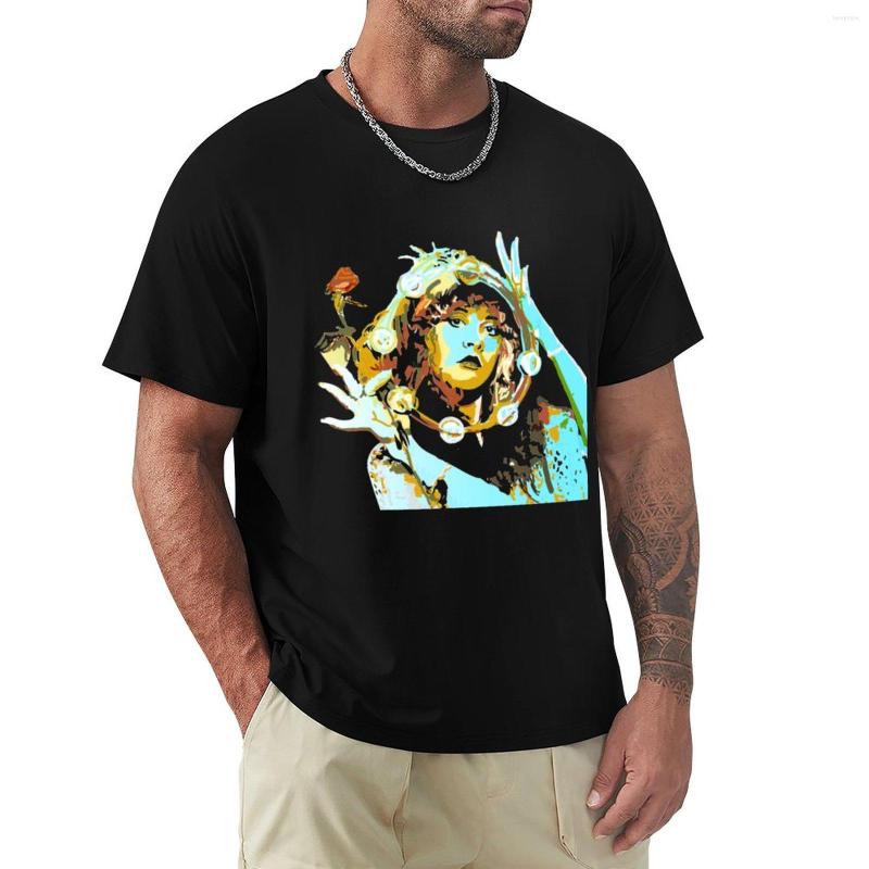 

Men' Polos W. Stevie Nicks Dream Flower Woman T-Shirt Black T Shirts Mens