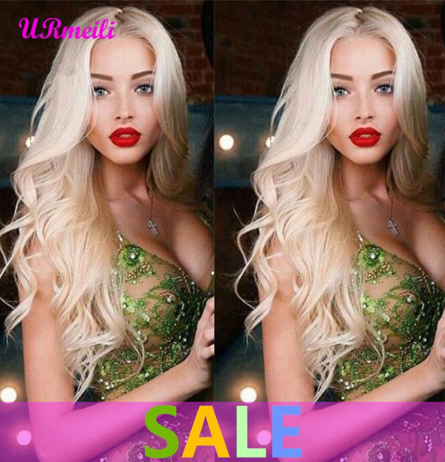 

URmeili Brazilian Virgin Hair Body Wave 613 Blonde Bundles with Frontal 10A Remy Human Hair 3 Bundles With 134 Lace Frontal For H6334055