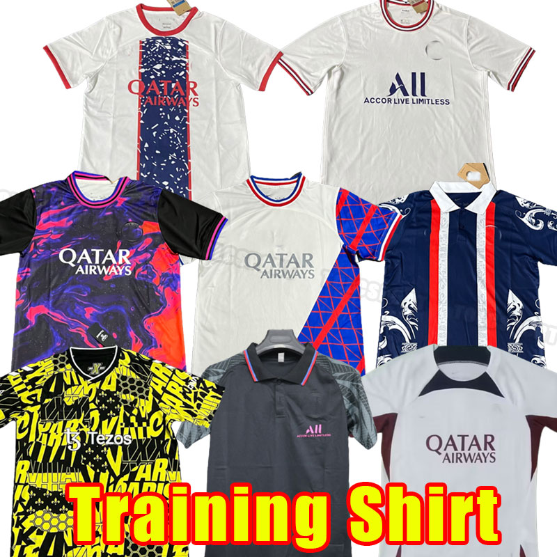 

MBAPPE HAKIMI mESSIS soccer jerseys SERGIO RAMOS 23 24 Maillots de football 2023 MARQUINHOS VERRATTI pSGS HAKIMI men shirt maillot foot POLO Training