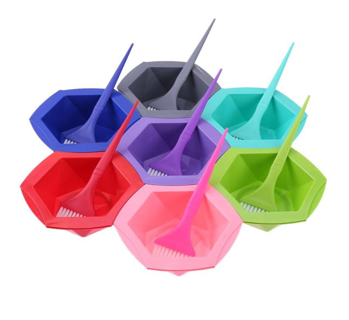 

7pcsset Colorful Hair Dying Brushes Plastic Stirring Bowl Pro Salon Barber Hairdressing Set Salon Easycleaning Dying Tools2938264