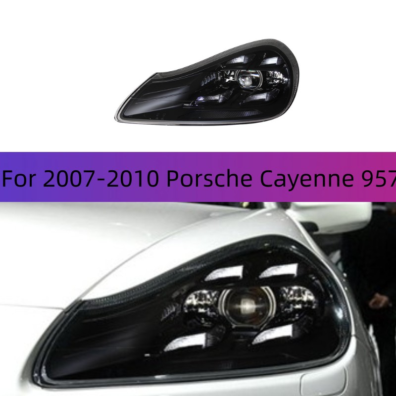 

Car Matrix LED Headlight For 20 07-20 10 Porsche Cayenne 957 Front Lamp Daytime Running DRL High Beam Assembly