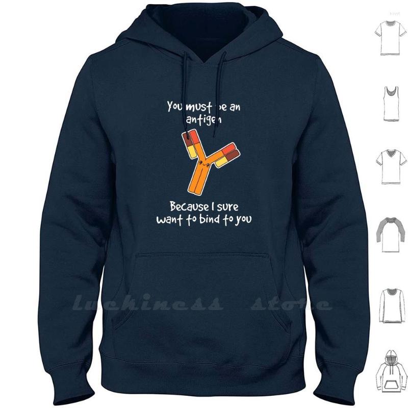 

Men's Hoodies Antibody Hoodie Long Sleeve Science Biology Biotechnology Love Chemistry Immunology Hematologist, Teenlongsleeve-gray
