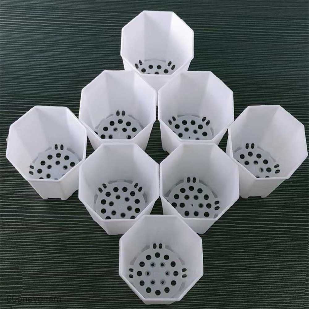 Planters Pots Minimalist Fleshy Plants Potted Durable Thickened Garden Pot Small Flower Plate Planters White Flowerpot Octagonal Polygonal L26052-image-879933492
