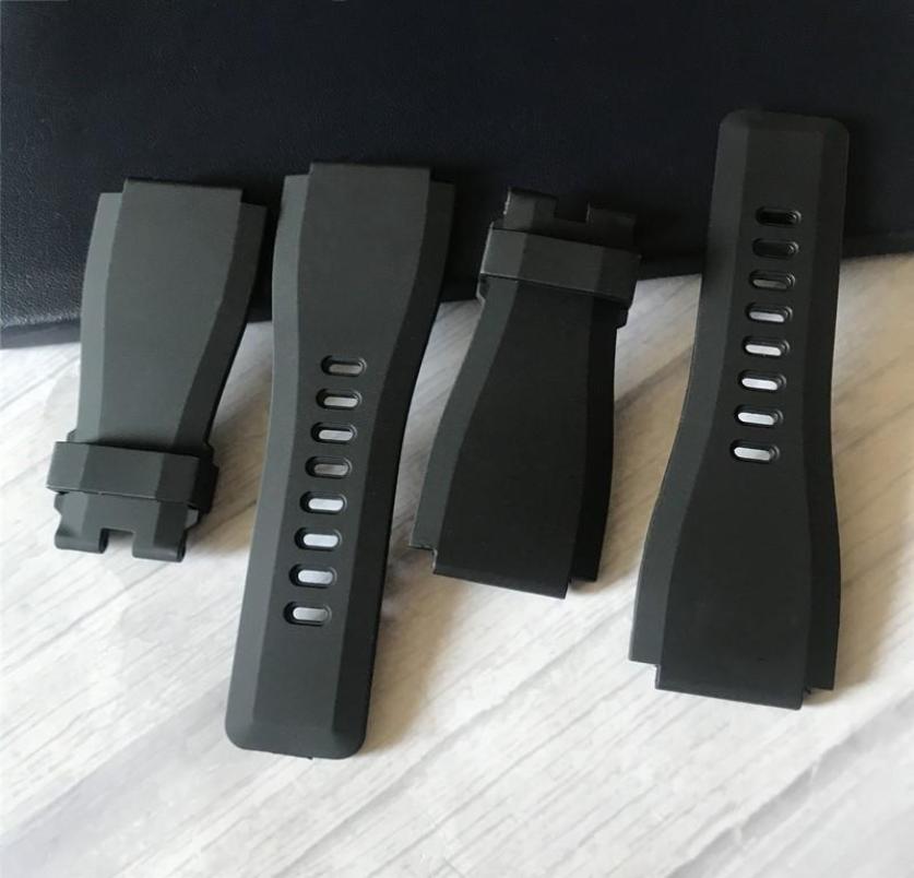 

Watch Bands High Quality 33 24mm Sillicone Convex Rubber Strap Bell And Ross Mouth With SS Pin Clasp For BR01 BR03 Stock Mens8872503