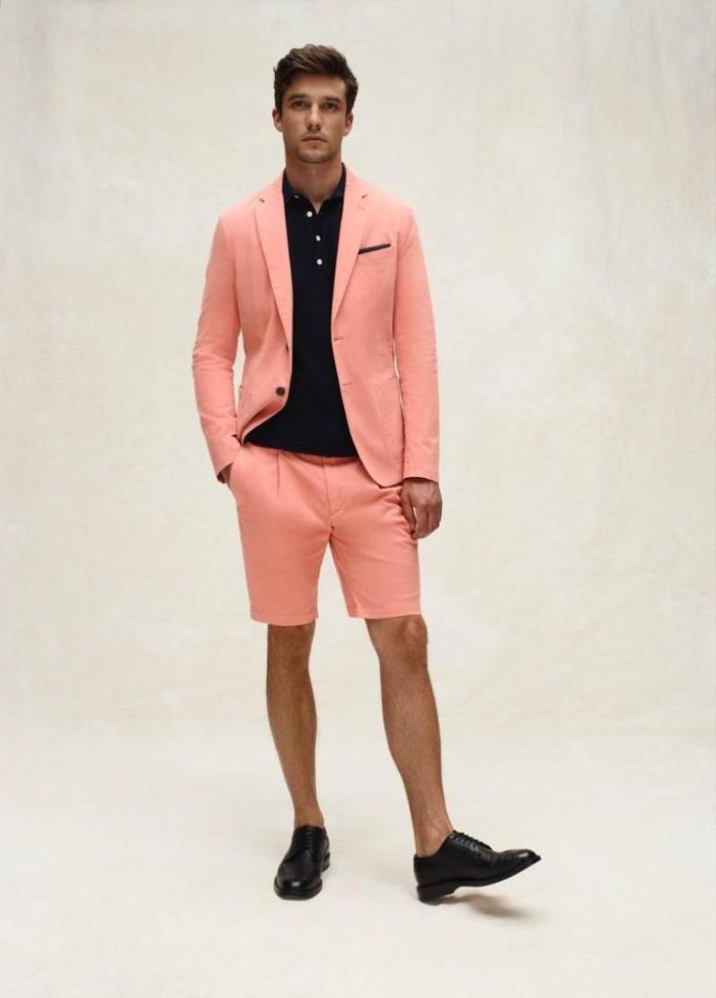 

Fashion 2020 Summer Beach Coral Wedding Tuxedos Mens Groom Suits Notched Lapel Two Buttons Business Prom Party Blazer Jacket Jack8074777, Yellow