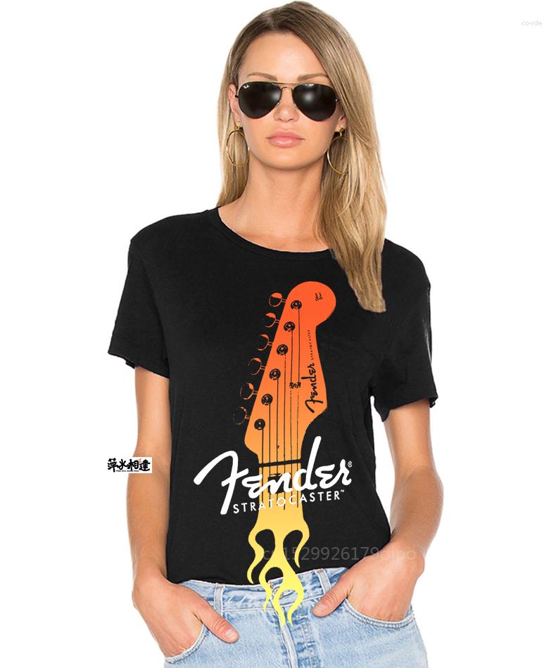 

Women's T Shirts 2023 Latest Funny High Quality Casual Men Crew Neck Short-Sleeve Flaming Stratocaster Guitar T-Shirt, Gray(men)