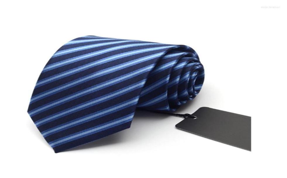 

Bow Ties High Quality Arrivals 2022 Formal Men Business Vestidos Fashion Wedding Party Classic Tie Striped 8CM Neckties Blue9579445