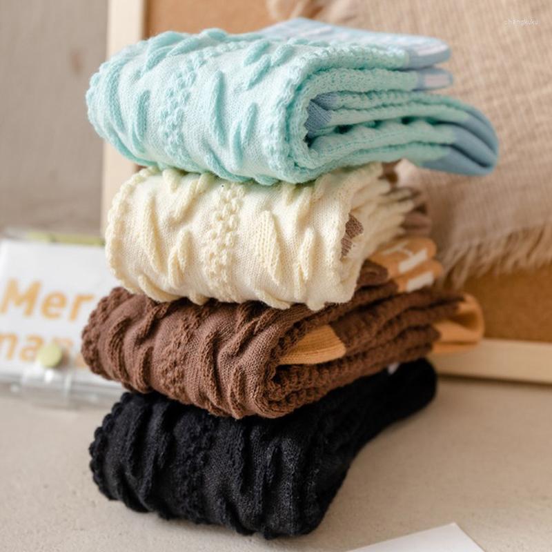 

Women Socks Spring Summer Thin Calf Trendy Three-dimensional Pattern Breathable Versatile Japanese JK Lolita Y2K