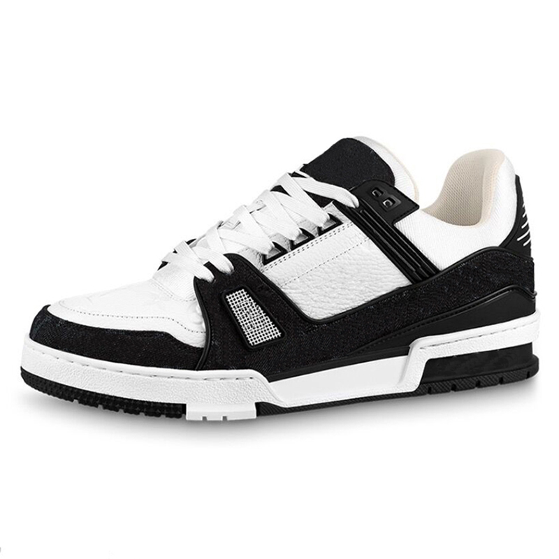 

Designer Trainer Sneaker Virgil Casual Shoes Calfskin Leather Abloh Black White Green Blue Leather Overlays Platform outdoor Walking Low Sneakers Size 36-45 2023, 13