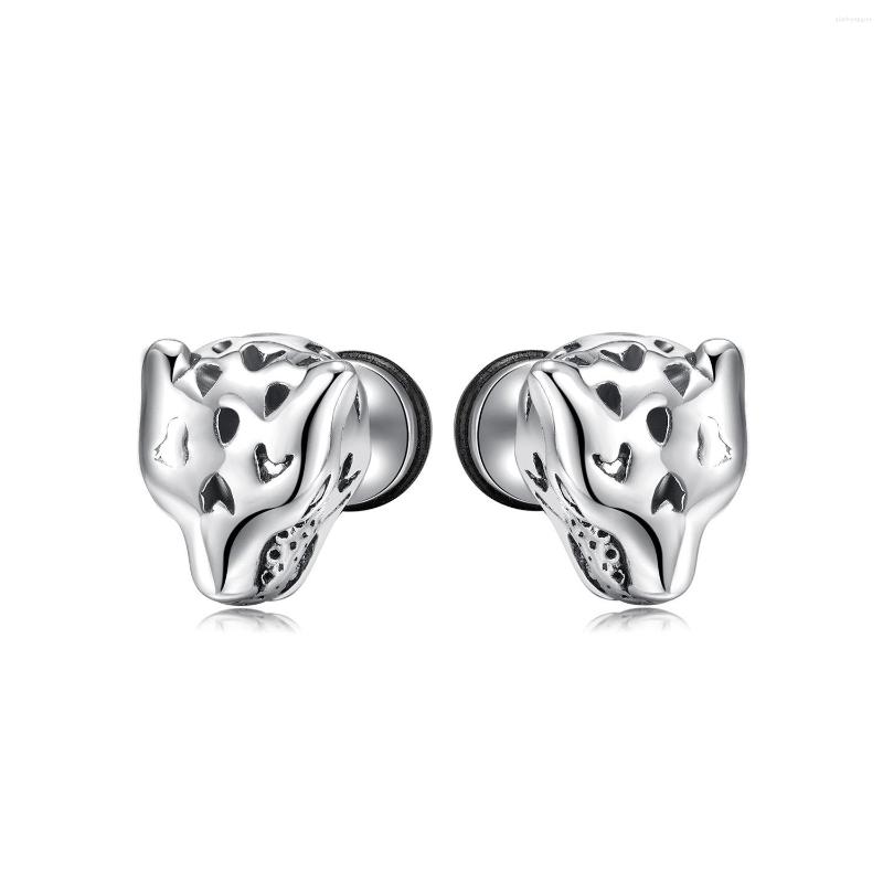 

Stud Earrings Fashion Personality Stainless Steel Leopard Head For Men