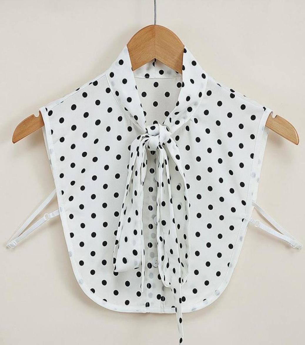 

Bow Ties White Shirt Fake Collar For Women Detachable Collars Lady False Blouse Top Female Sweater Removable Nep Kraagie Accessory6550134