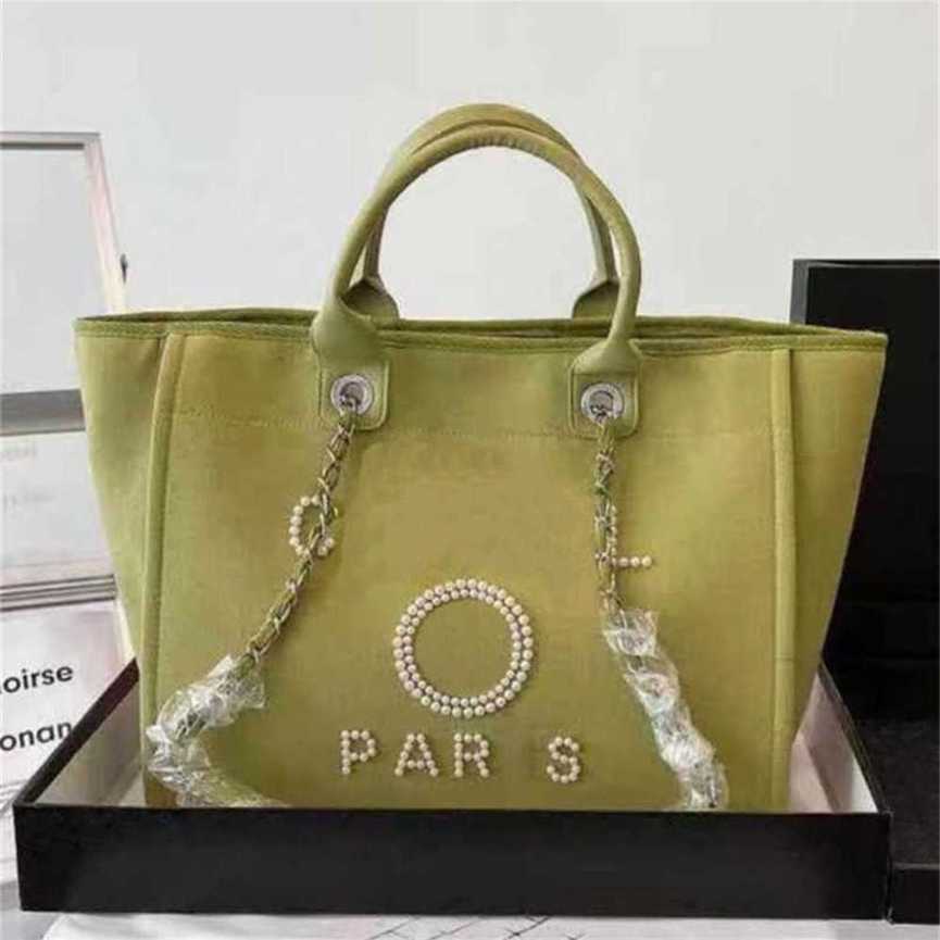 

Luxury Women's Hand Embroidered Pearl Beach Bag Big Small Backpacks Canvas Chain Backpack Evening Handbags E2yi 60% Factory Outlet Sale MDC9