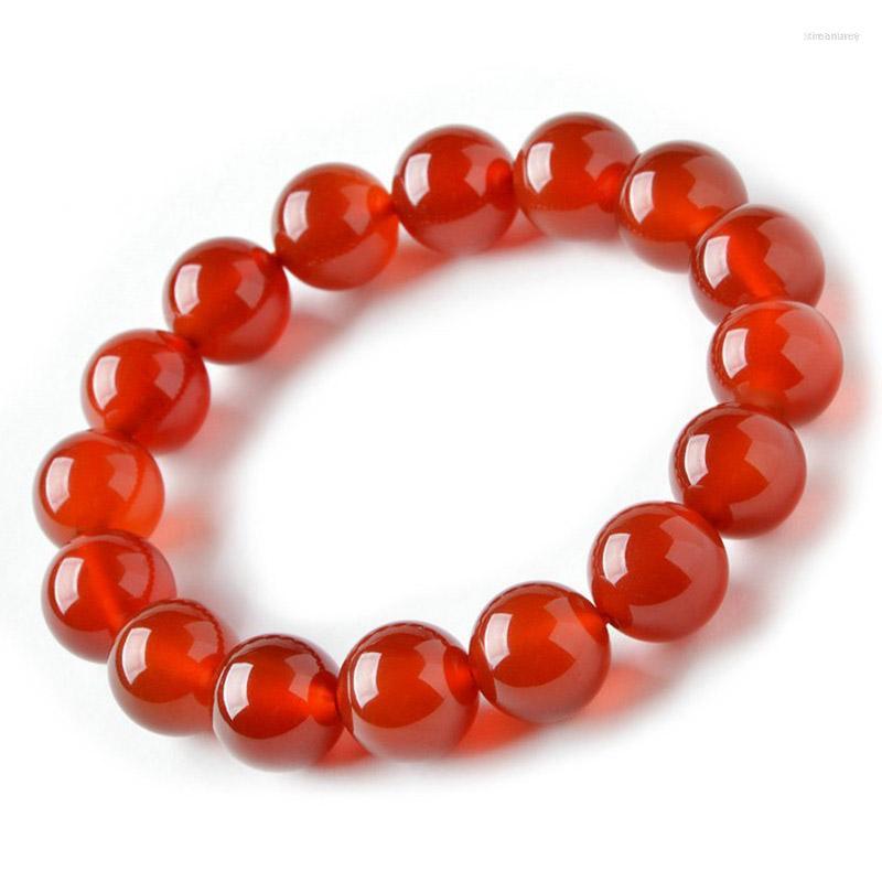 

Strand 4-20mm Natural Women Bracelets Red Agates Bracelet Stone Beads Female Jewelry Girl Gift