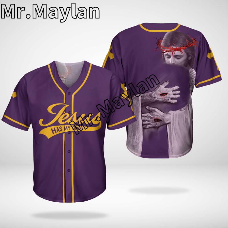 

Men's Casual Shirts God Christian Jesus Big Hug Baseball Jersey Shirt 3D Printed Summer Men's Hip Hop Tops-144, 02