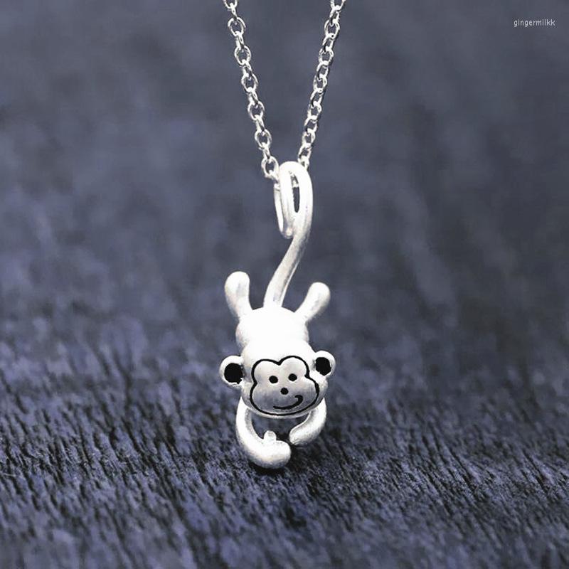 

Chains Fashion Trendy Cute Monkey Pendant Necklace Ladies Clavicle Jewelry Gift 2023