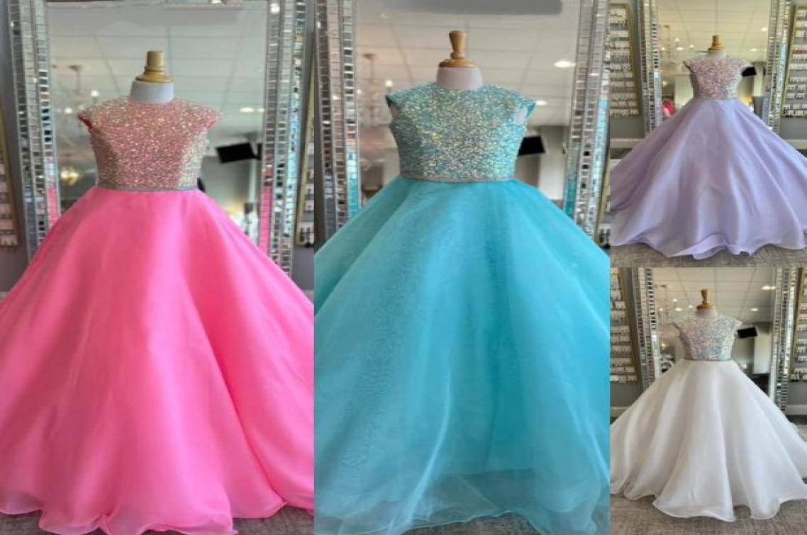 

Aqua Girl Pageant Dress 2023 Sequin Mesh Shimmer Chiffon Little Kid Birthday Formal Party Gown Infant Toddler Teens Preteen Tiny Y8877975, Brown