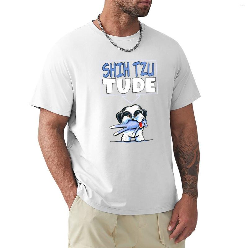 

Men' Polos Shih Tzu Tude (Dark) T-Shirt Short T-shirts Man Custom T Shirts Men Long Sleeve, Black