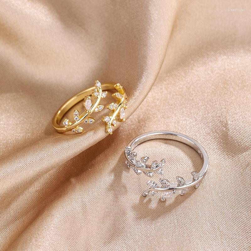 

Cluster Rings 925 Sterling Silver Gold Adjustable Branch Zircon Women's Ring Wedding Fine Jewelry Wholesale Offers With