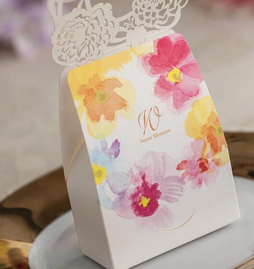 

Chocolate Favor Box Flower Wedding Candy Holder Romantic Wedding Decoration Candy Box Small Size Laser Cut Paper Favors6166374, Pink