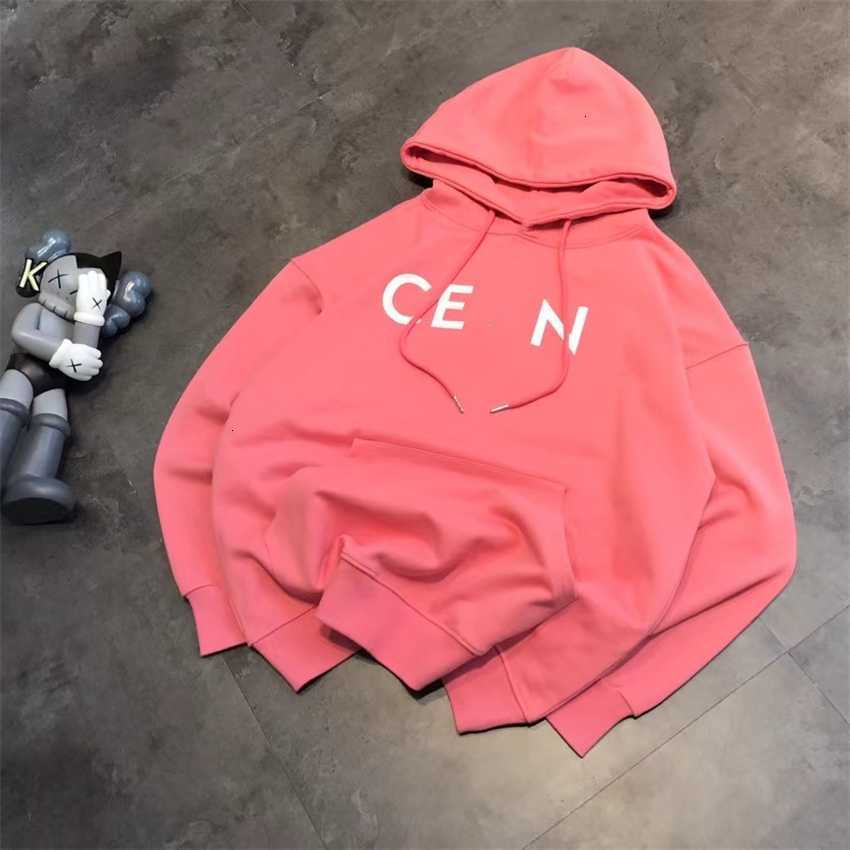 

Autumn and winter hoodie sweatshirts new CE brands jacket pink fashion printing foaming letter terry women's hoodies for men tracksuits