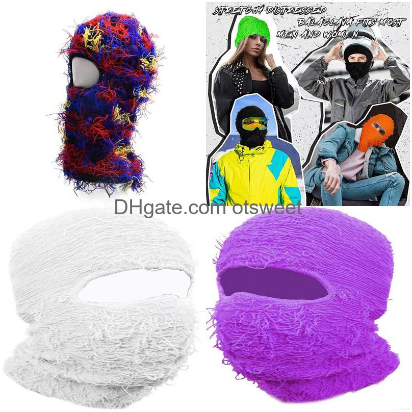 

Cycling Caps Masks Clava Died Knitted Fl Face Ski Mask Shiesty Camouflage Knit Fuzzy Drop Delivery Fashion Accessories Hats Scarves G Ot9Ur, As details