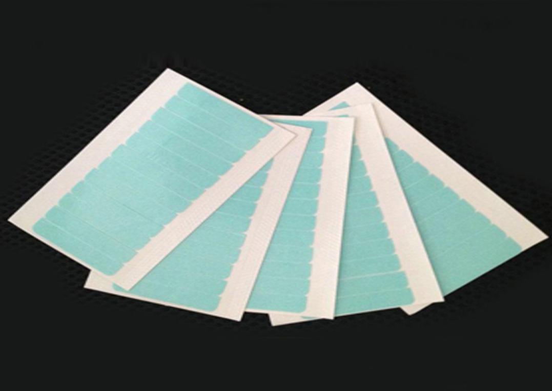 

5Sheet60pcs 4cm08cm High Grade Adhesive Double Side Tape Strong Super Tape For Skin Weft Human Remy Tape Hair Extensions1535380