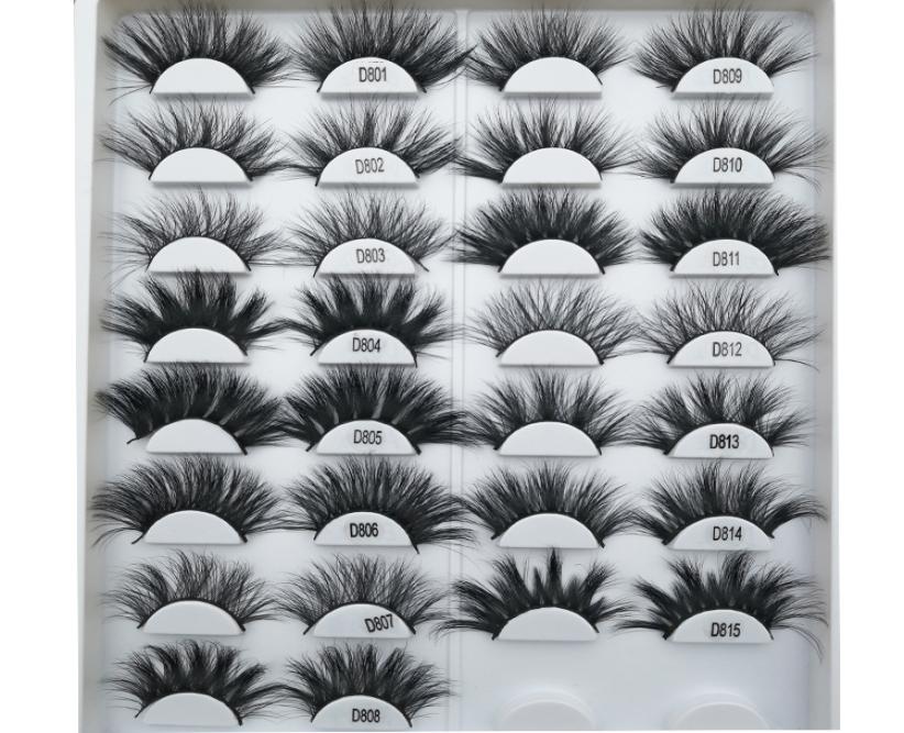 

25mm False Eyelashes Customzied Logo Luxury Lashes Dramatic Lash 25 mm 3d Mink Eyelash6671232