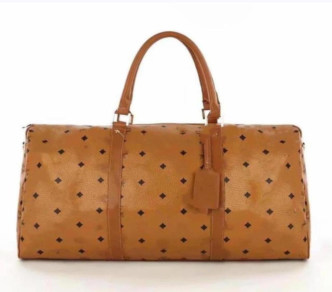 

2021 Duffle bag Classic 45cm Travel luggage for men leather Top quality women crossbody totes shoulder Bags mens womens handbags2848552, Brown