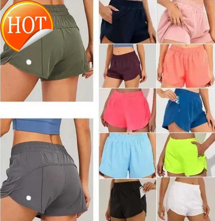 

Designers Lululemens Womens Yoga Shorts Fit Zipper Pocket High Rise Quick Dry Lulus Lemon Womens Train Short Loose Style Breathable