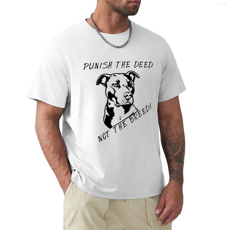 

Men's Polos Pit Bull - Punish The Deed Not Breed T-Shirt Oversized T Shirt Plus Size Tops Tees Short Plain Black Shirts Men, White