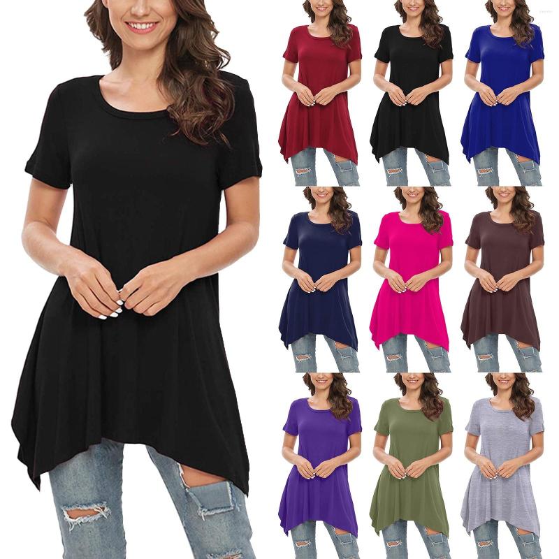 

Women' Blouses Shirts & Womens O Neck Collar Color Solid Blouse Loose Size Ruffle Short Sleeve Casual Tops Camisas Y Blusas, Purple