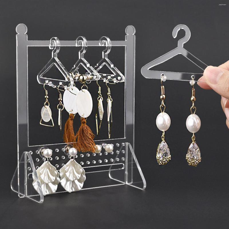 

Jewelry Pouches Mini Coat Hanger Rack Earring Display Stand Storage Show Case Large Capacity Arrings Organizer Ear Stud Holder