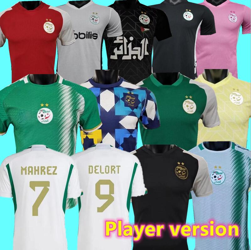 

maillot Algerie 2023 2024 Soccer Jerseys Player Version Fans Algeria ATAL DELORT 22 23 24 BENNACER football shirt kits MAHREZ FEGHOULI uniforms men kids equipment
