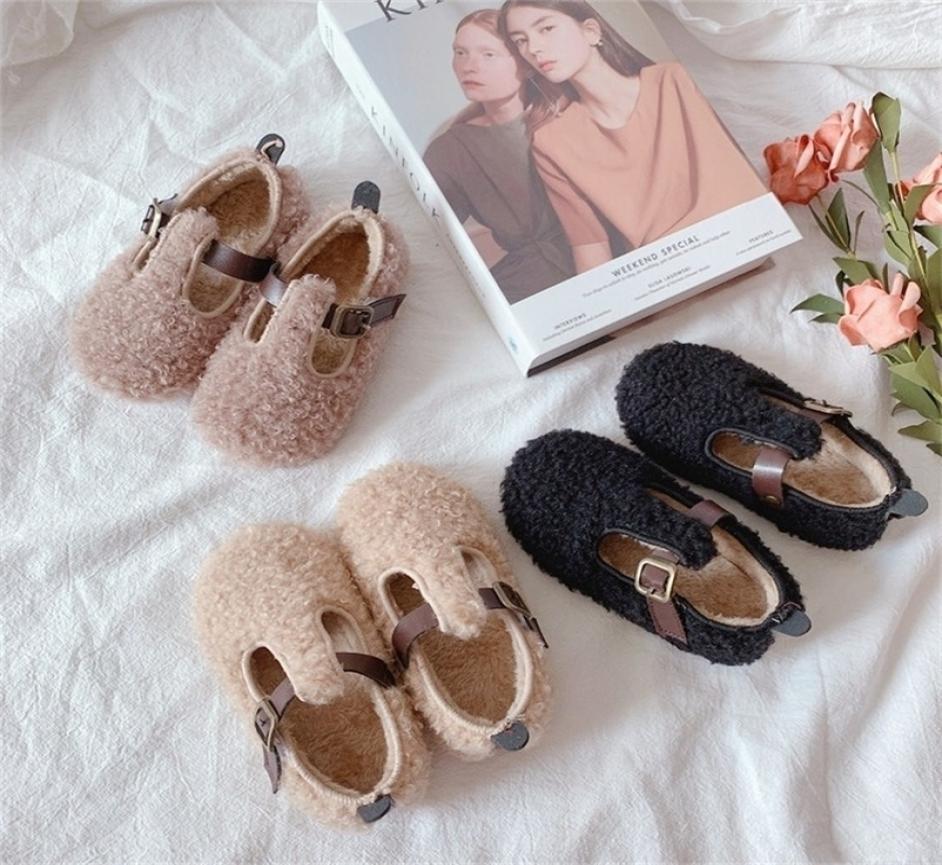

Sneakers Children Cotton Shoes Warmth Girls Furry Warm Winter Baby Solid Color Cotton Soft Sole Peas Shoes Girls Toddler Fleece Sh1995678, Pink