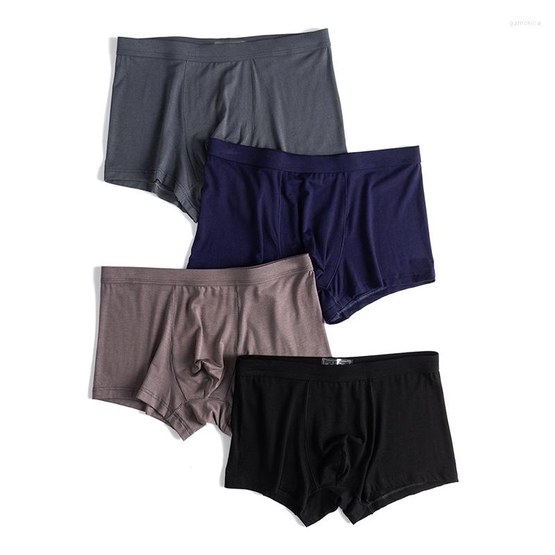 

Underpants Modal Men's Underwear Soft Stretch Loose Comfortble Boxers Men Male Boxer 8813, Khaki