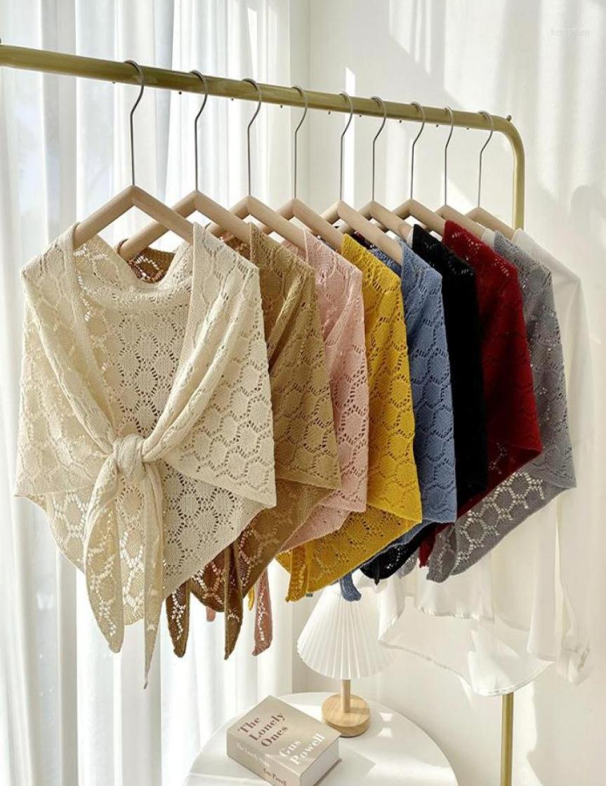 

Bow Ties Hollow Out Knitted Women Shirt Fake Collar Shawl False Woman Small Scarf Detachable Collars Nep Kraagie5570784