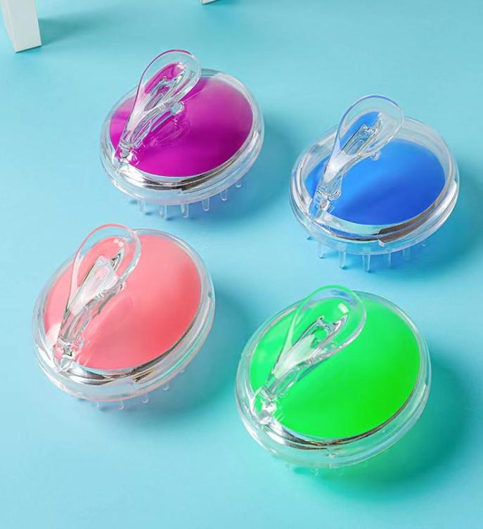 

Crystal transparent shampoo brush head massage shampoo massage brush bath brush silicone meridians shampoo comb manufacturer4665453