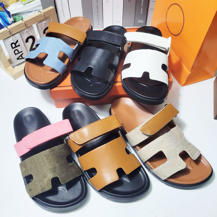 

Designer Slippers Womens Sandals Bone Pure Summer slides shoes orange Earth brown runner Soot Onyx fashion women beach outdoor flat bottom leather sandal slipper, #3