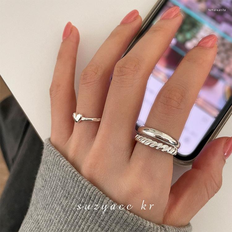 

Cluster Rings YONGMAN 925 Sterling Silver Opening Fashion Ins For Women And Girls Gift Jewelry R53
