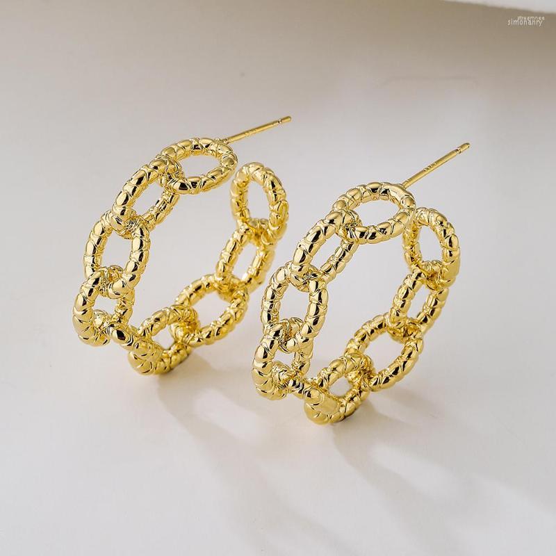 

Hoop Earrings Mafisar Design Copper Lrregular Geometry Metal High Quality Pierced For Woman Fashion Party Jewelry