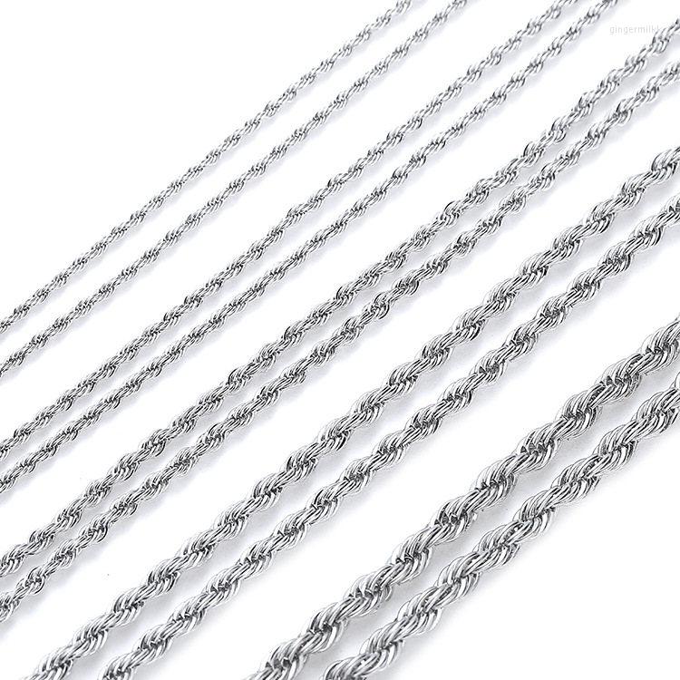 

Chains MANGOSKY Titanium Steel Twist Chain 316L Male And Female Distribution Stainless