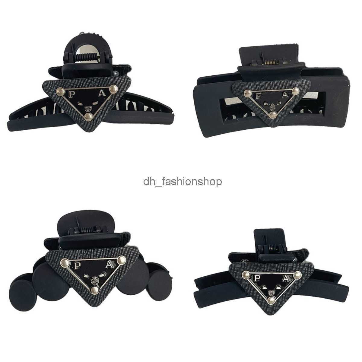 

8 Style Luxury Designer Hair Clip Hairpin Women Black Brand Triangle Letter Fashion Sweet Hairpin Headwraps For Hair Accessories Gifts, Wuyuan10cm