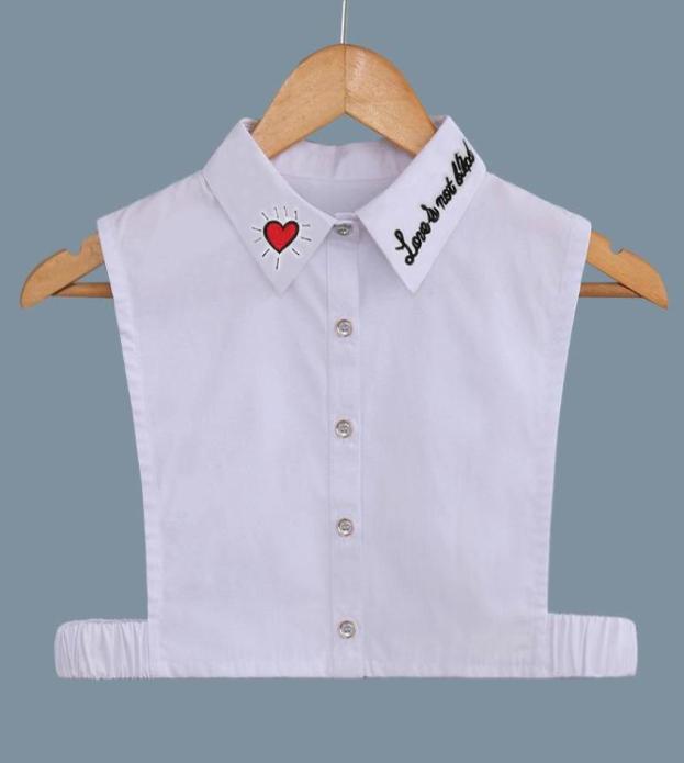 

Bow Ties Sweet Embroidery Fake Collar For Sweater Blouse Tops Shirt Detachable Women False Collars Lapel Top Accessories3364681