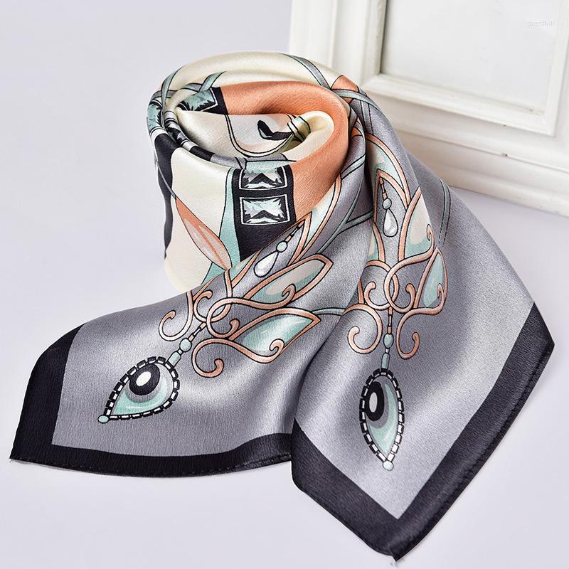 

Scarves Square Silk Neckerchief 65 65cm 2023 Hangzhou Kerchief Wraps For Ladies Printed Bandana Real Neck Scarf