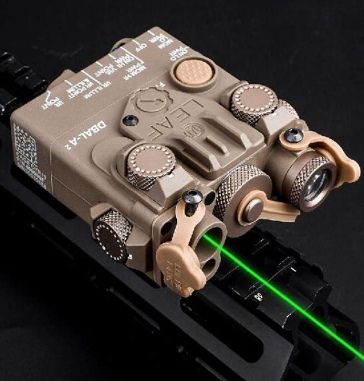 

Hunting Gun Lights Laser Sight Airsoft DBALA2 Mini Rifle Tactical PEQ Green IR Laser Led White Light Illuminator Battery Box5132208