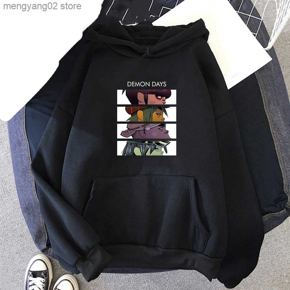 Men's Hoodies Sweatshirts Gorillaz Hoodies Cartoon Print Music Rock Band Streetwear Men Women Fashion Sweatshirts Oversize Hoodie Hip Hop Pu-image-880141707